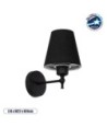 GLOBOSTAR® ELEGANTE 204-0185 Μοντέρνο Φωτιστικό Τοίχου - Απλίκα με Ντουί 1 x E27 AC 220-240V IP20 - Μαύρο - Μ14 x Π22 x Υ24cm